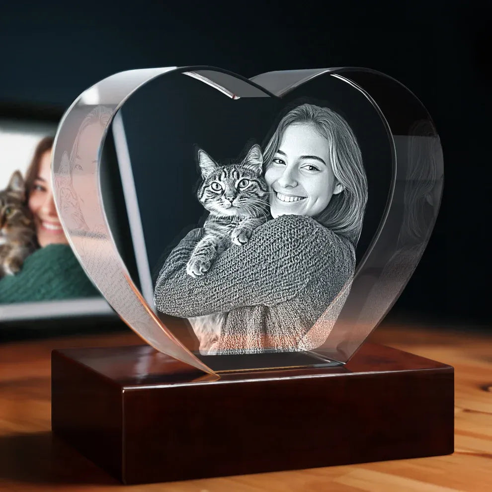 3D Custom Crystal Gifts for Cat Lovers