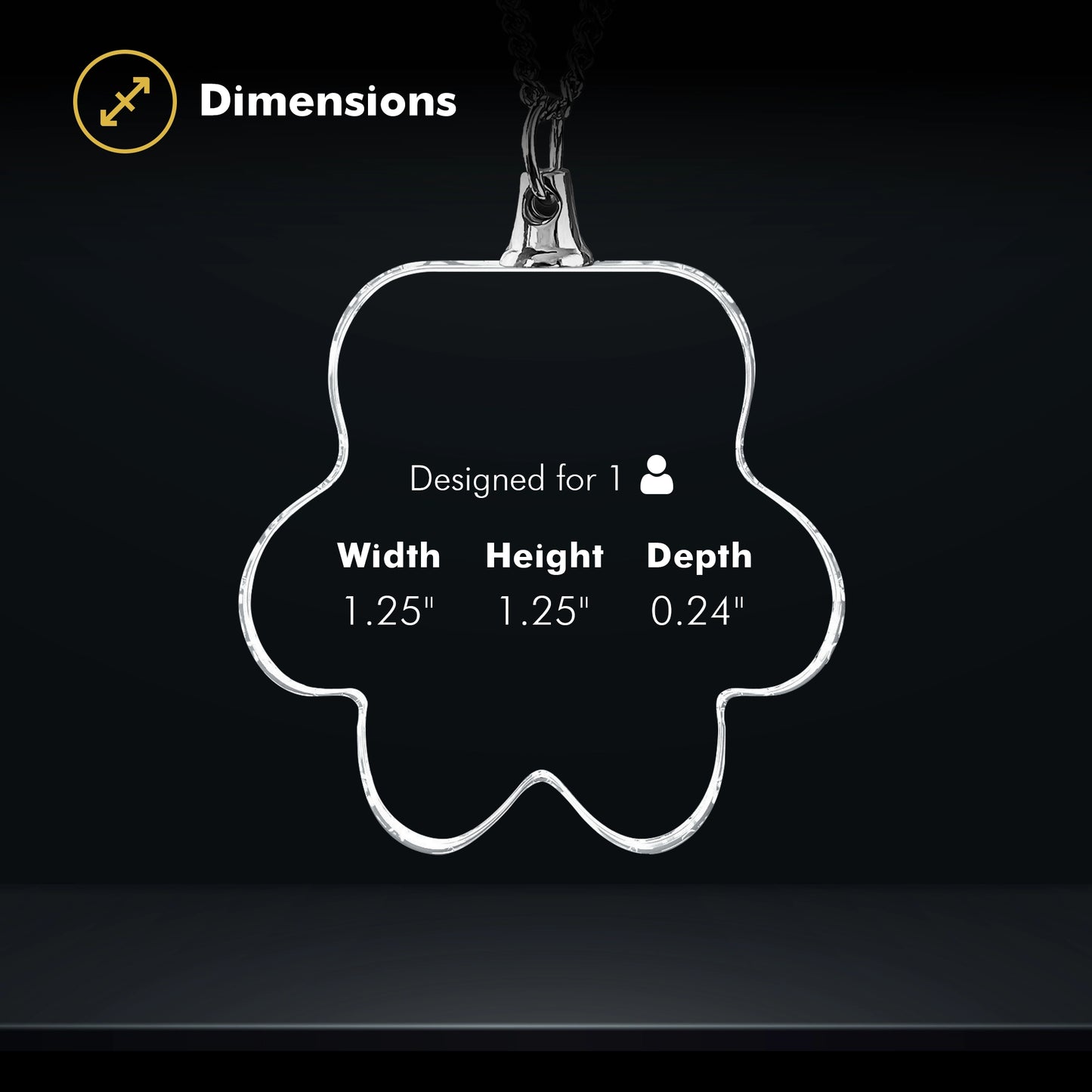 2D Crystal Photo Necklace - Paw - Beyond Memories