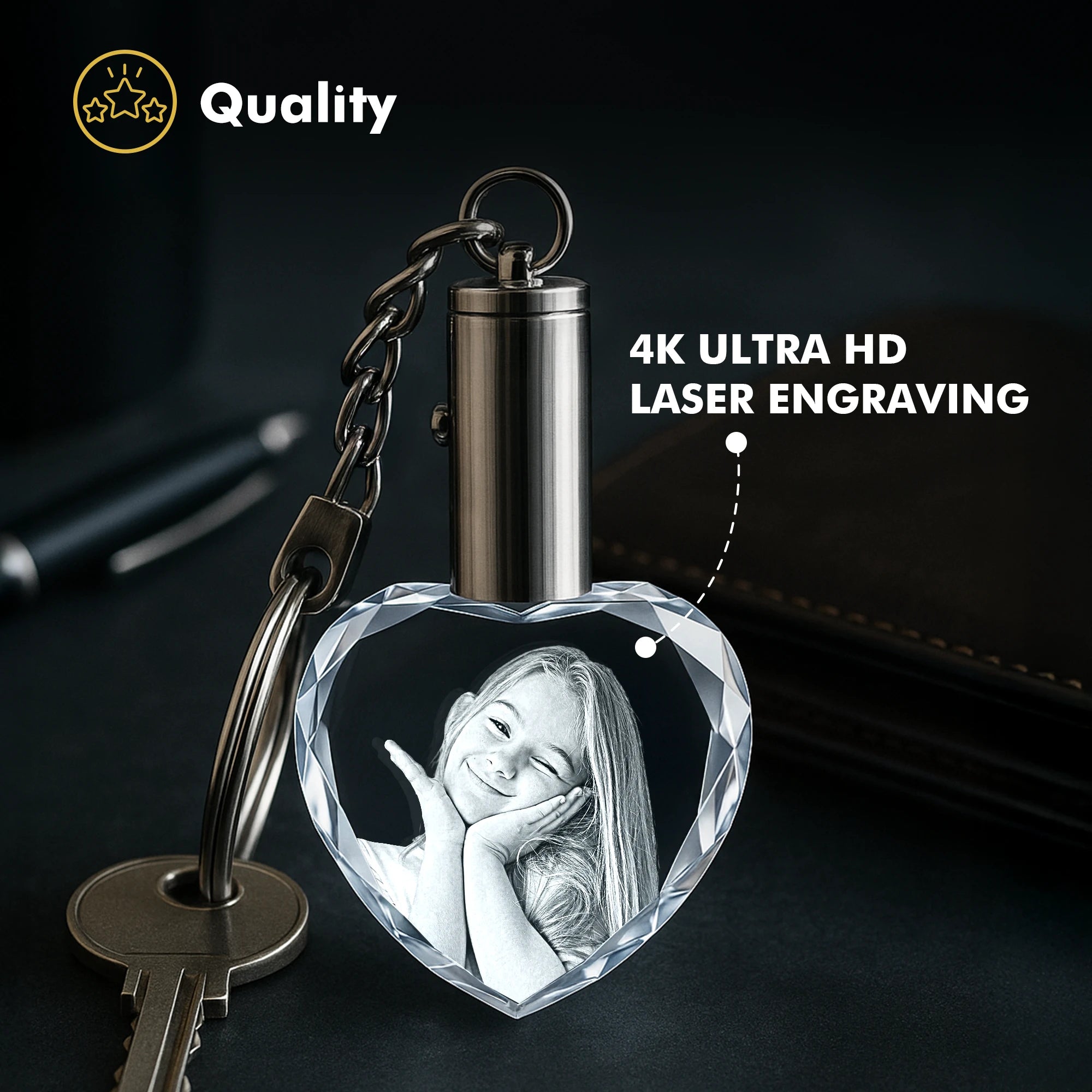 Mother’s Guiding Hand Crystal Keychain - Octagon - Beyond Memories