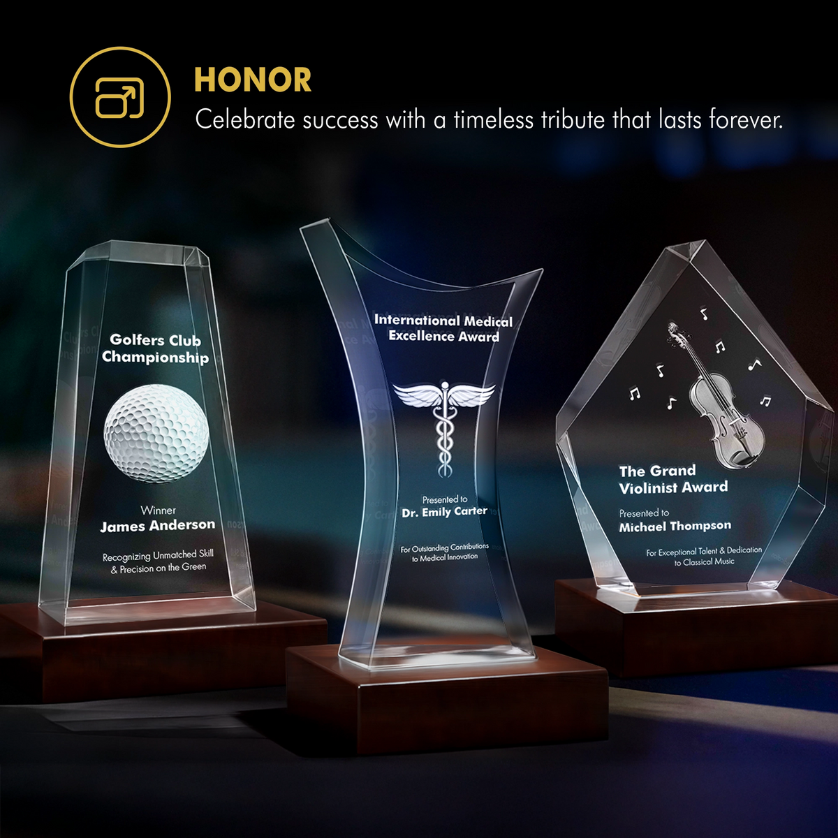 2D Crystal Award - Signature Plaque - Beyond Memories - 65253603