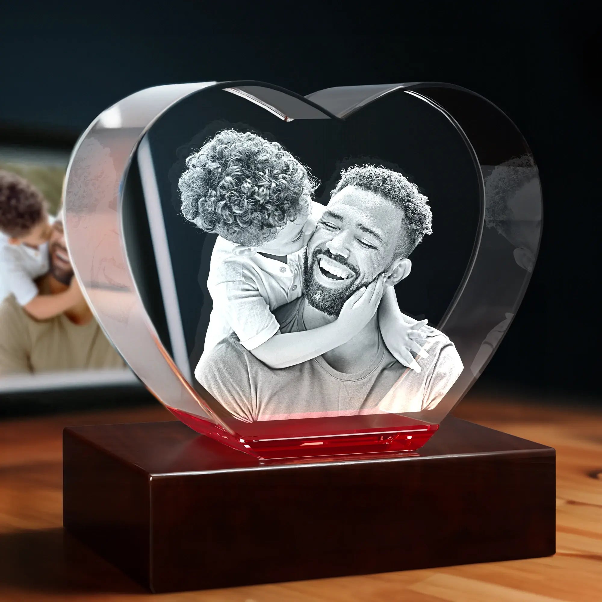 3D Memory Crystal™ - Tabletop - Heart - Jewel - Beyond Memories