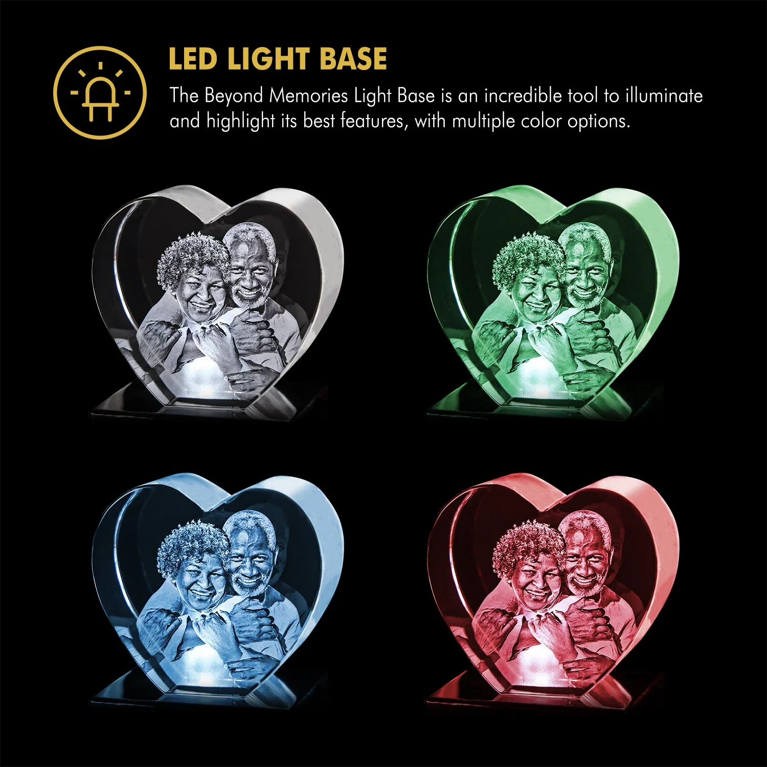 3D Pet Crystal Engraving - Heart - Beyond Memories