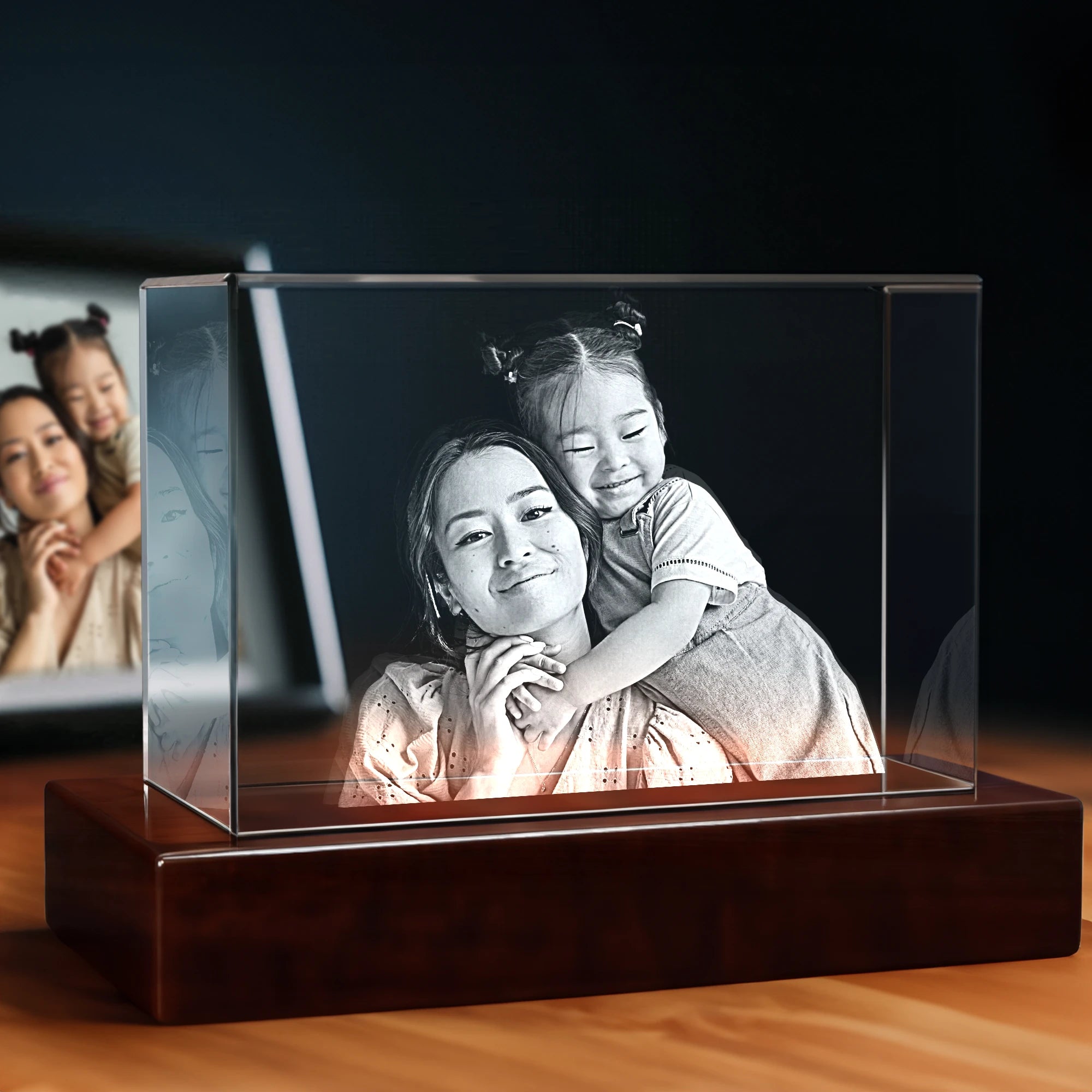 3D Crystal Engraving for Mom - Rectangle - Beyond Memories - 71010924