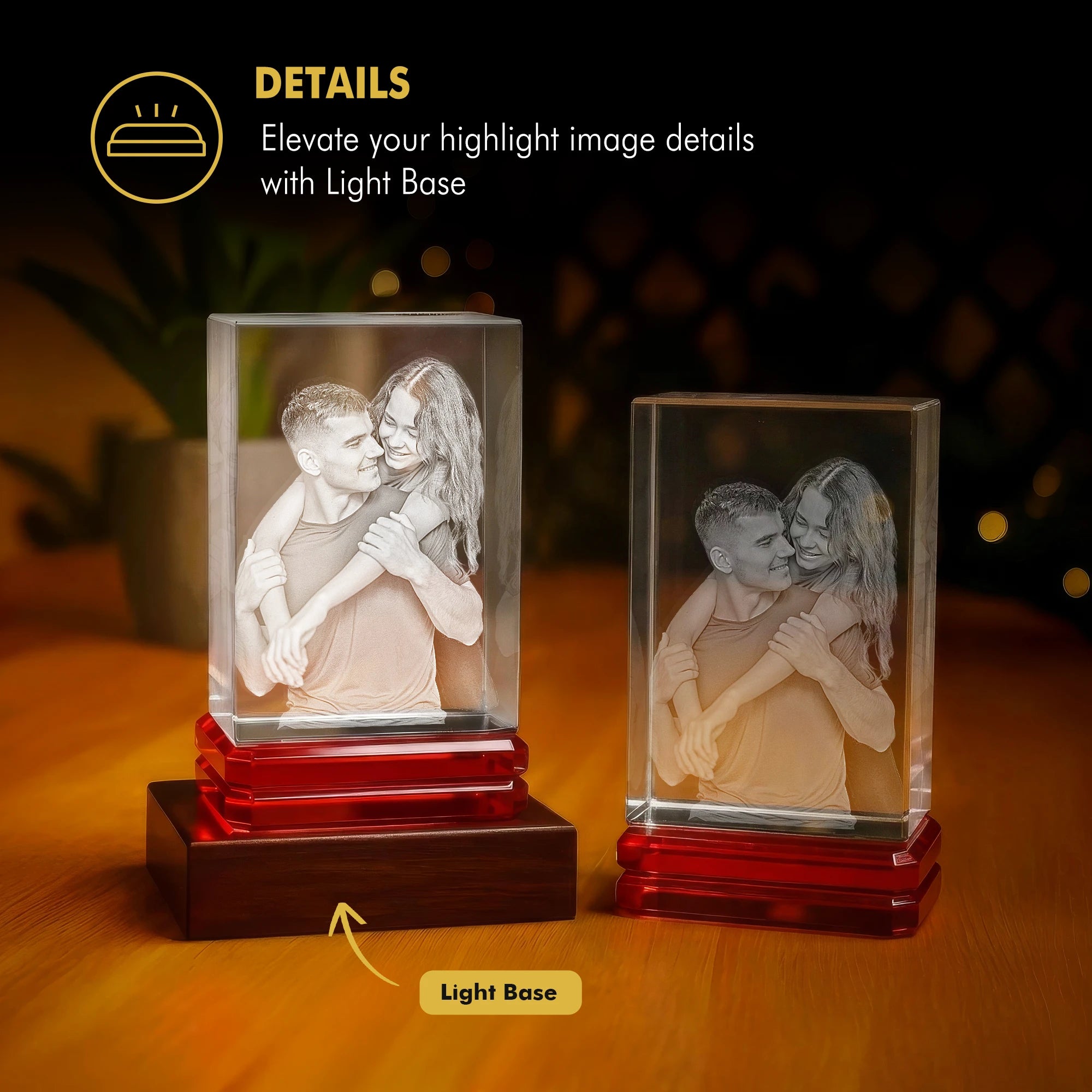 3D Memory Crystal™ - Tabletop - Rectangle - Jewel - Beyond Memories