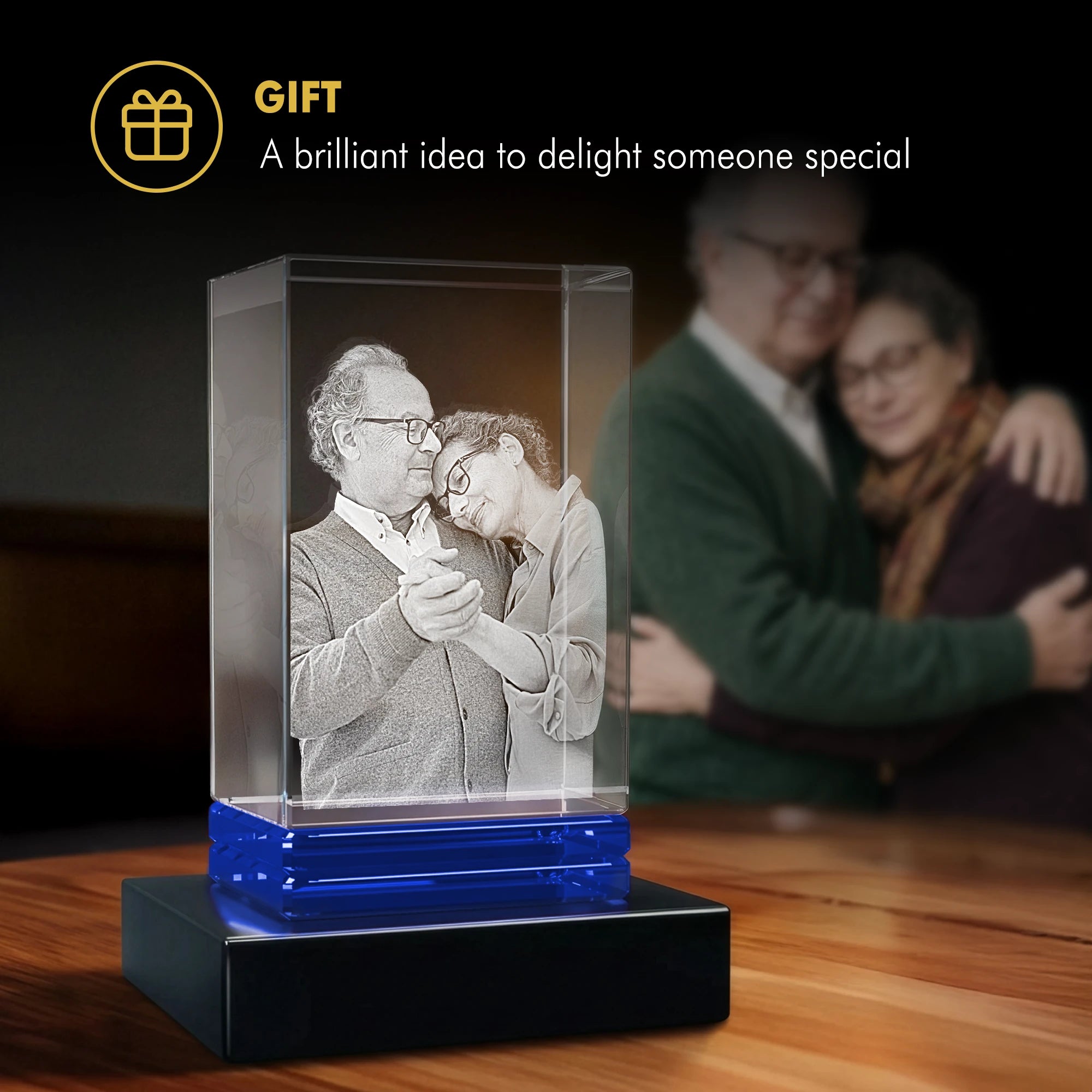 3D Memory Crystal™ - Tabletop - Rectangle - Jewel - Beyond Memories