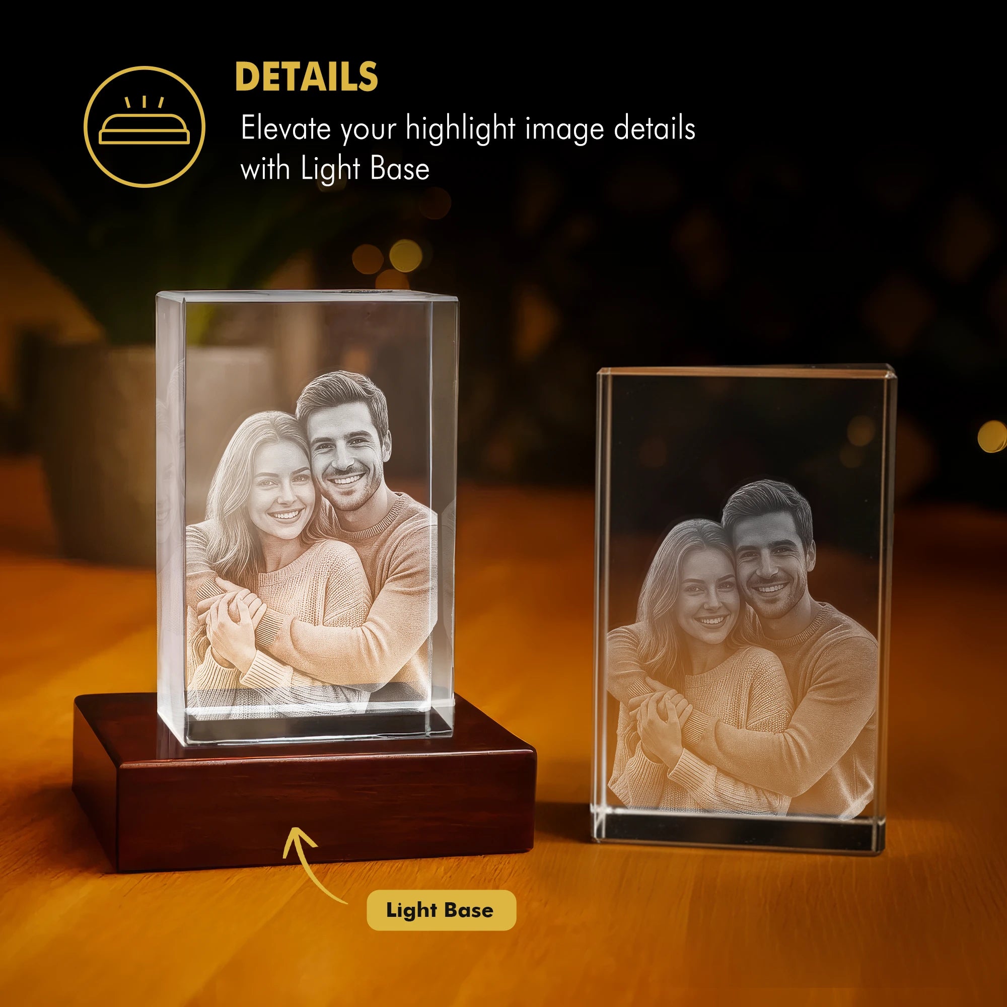 3D Memory Crystal™ - Tabletop - Rectangle - Graduation - Beyond Memories