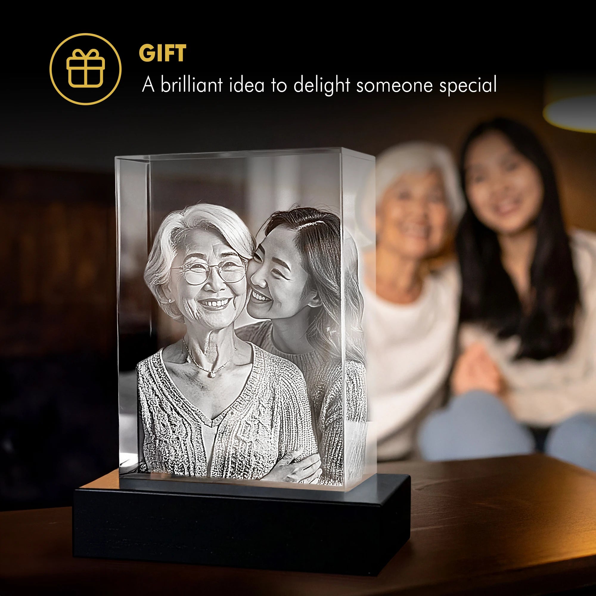 3D Memory Crystal™ - Tabletop - Rectangle - Graduation - Beyond Memories