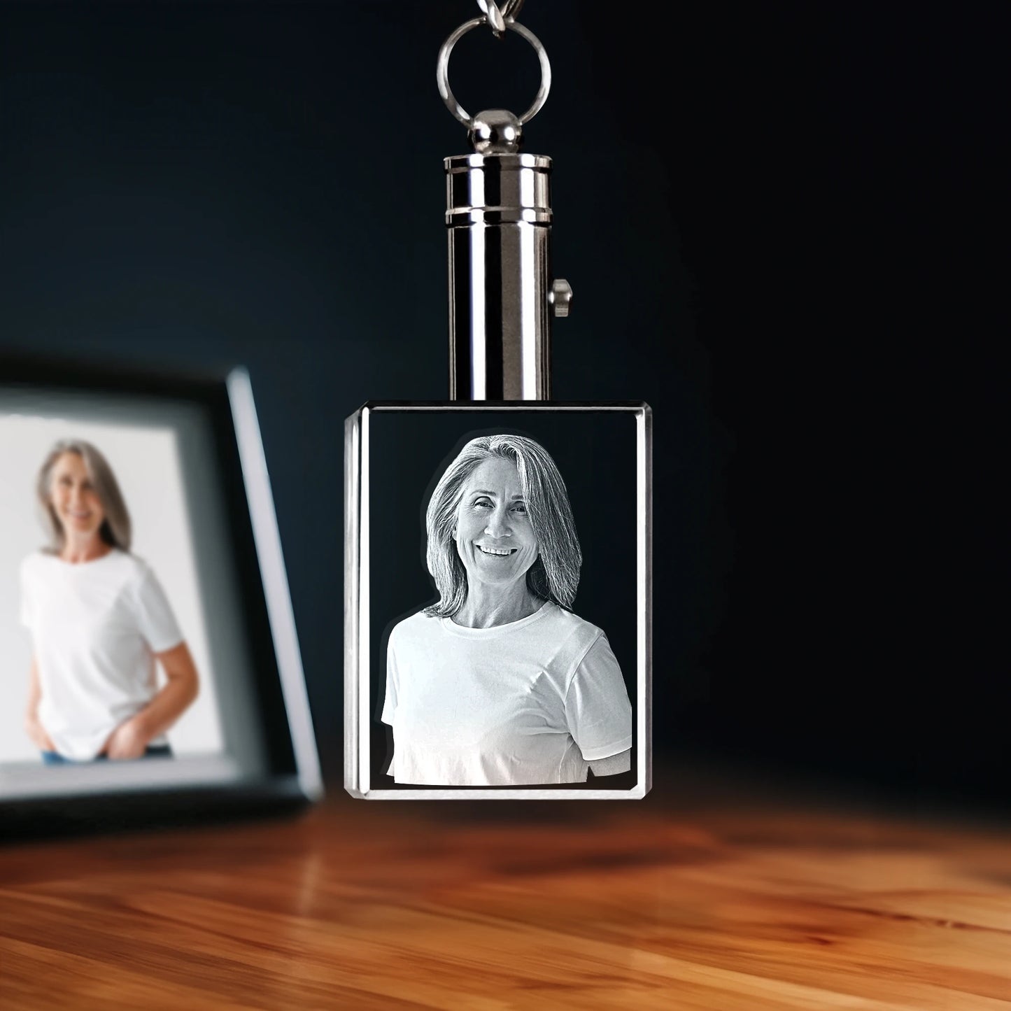 2D Crystal Photo Keychain - Rectangle - Beyond Memories - 69367878