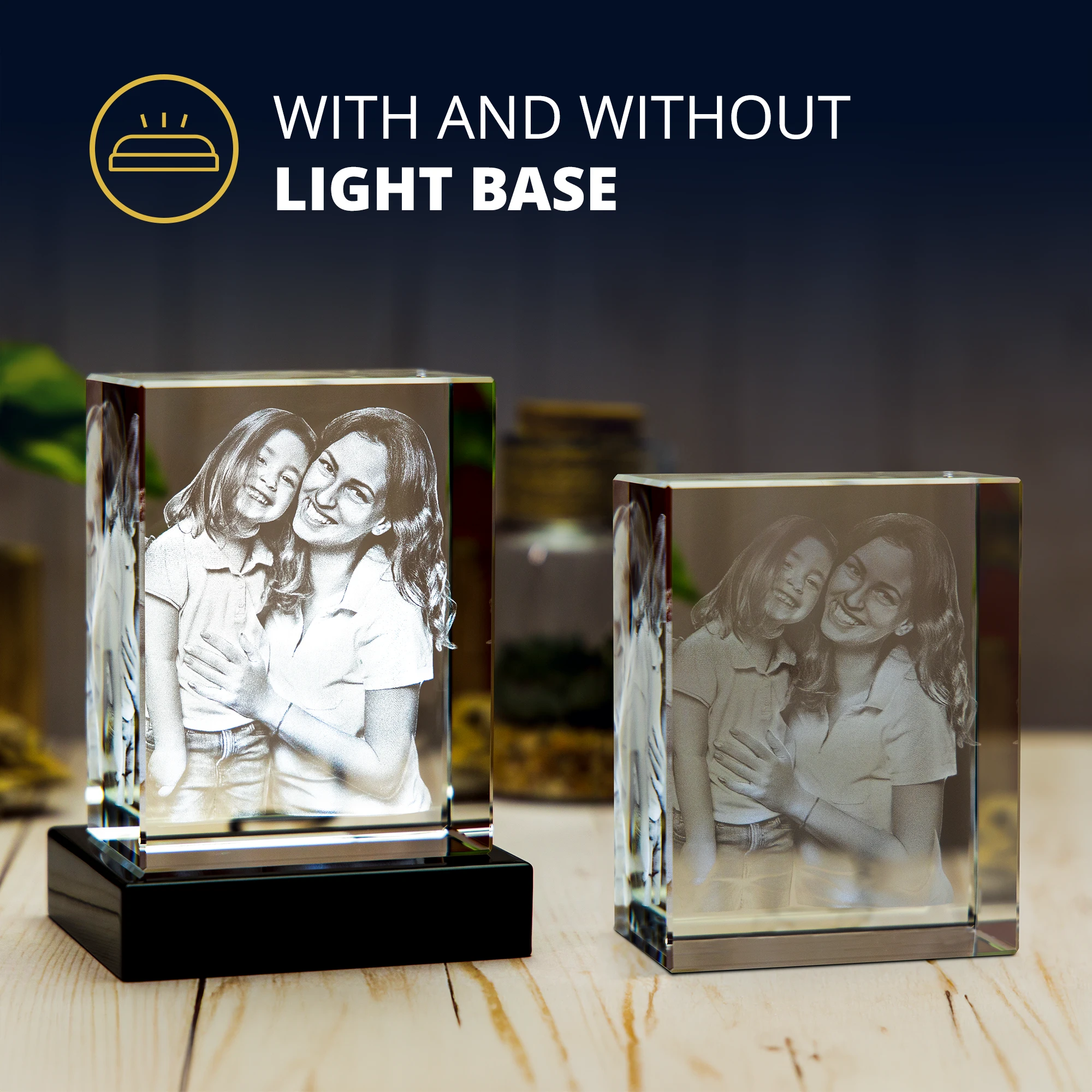 Premium Wood Light Base - Round - Beyond Memories