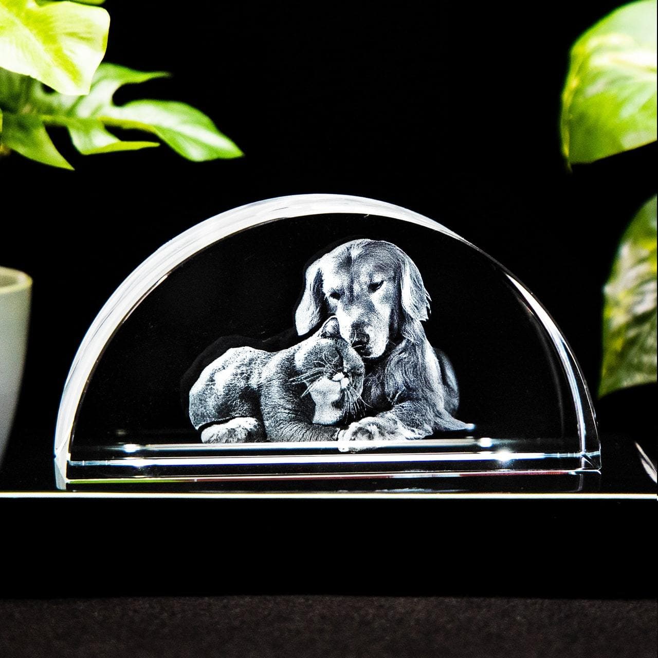 Crescent Crystal Engraving - 3D Arc