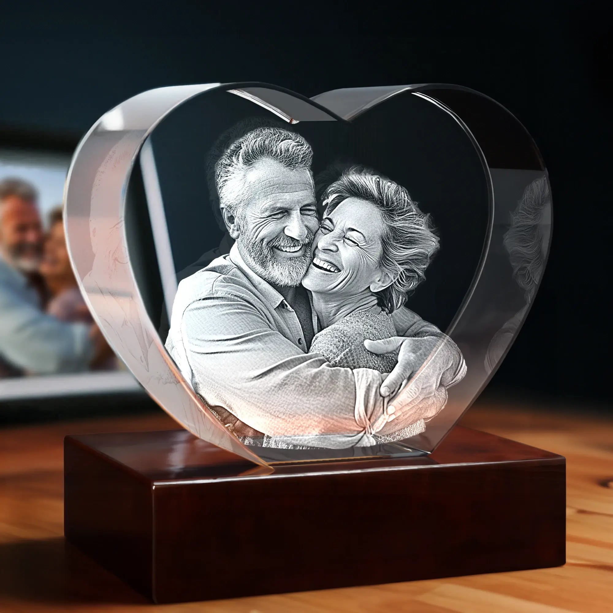 3D Custom Crystal Anniversary Gifts for Parents