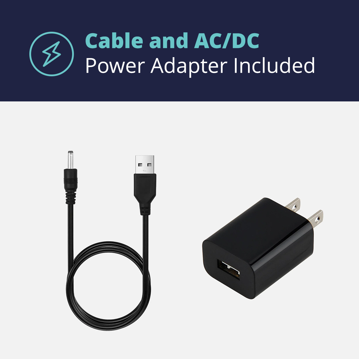 Crystal Light Base - Small - Cable and AC/DC Power Adapter Included