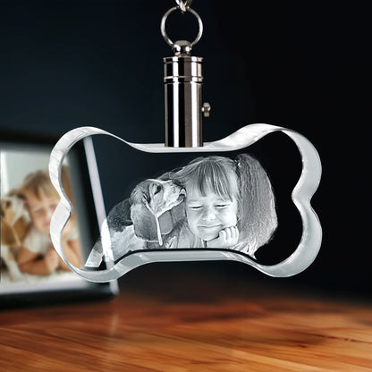 2D Crystal Photo Keychain - Bone - Beyond Memories - 56637206
