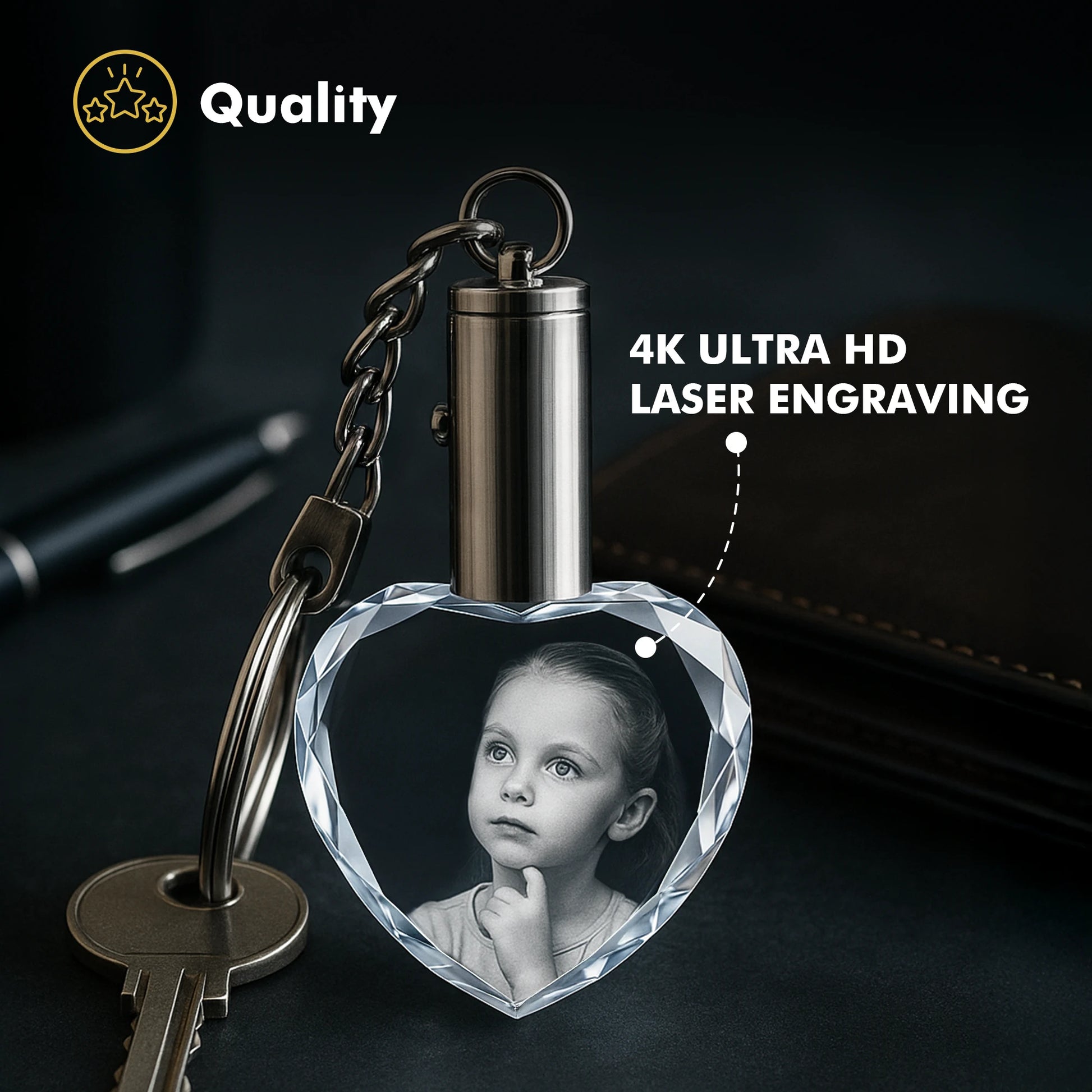 Mother’s Guiding Hand Crystal Keychain - Octagon - Beyond Memories