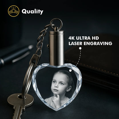 Mother’s Guiding Hand Crystal Keychain - Octagon - Beyond Memories