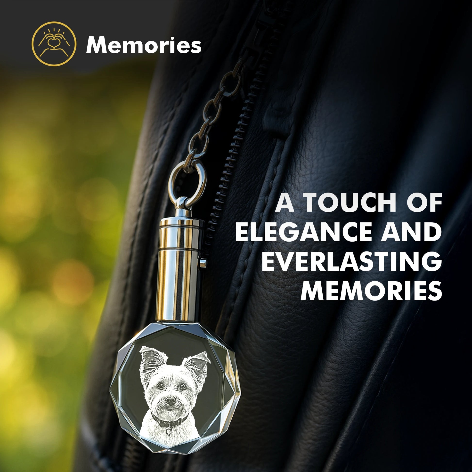 Mother’s Guiding Hand Crystal Keychain - Octagon - Beyond Memories