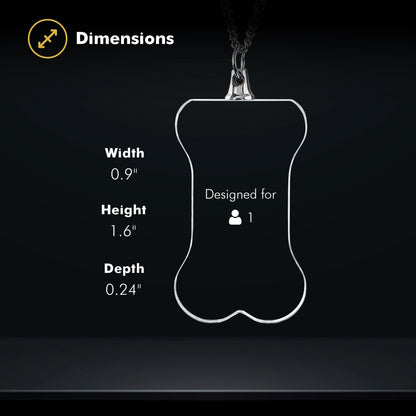 2D Crystal Photo Necklace - Bone - Beyond Memories