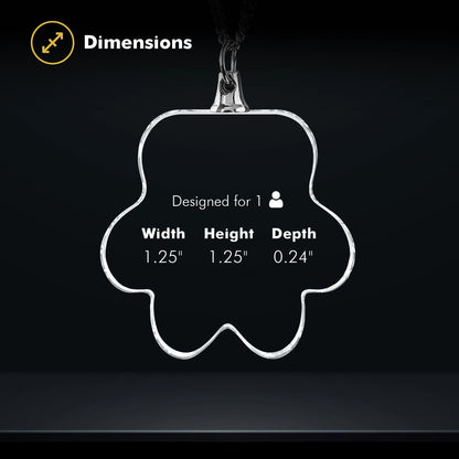 2D Crystal Photo Necklace - Paw - Beyond Memories