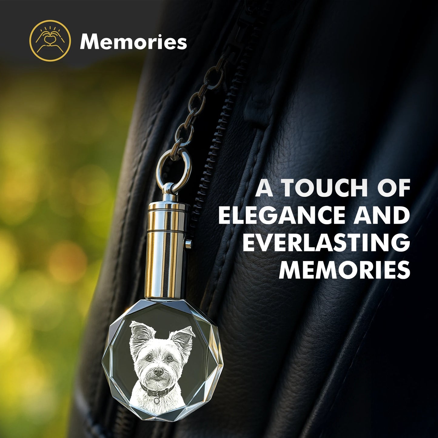 Mother’s Guiding Hand Crystal Keychain - Octagon - Beyond Memories