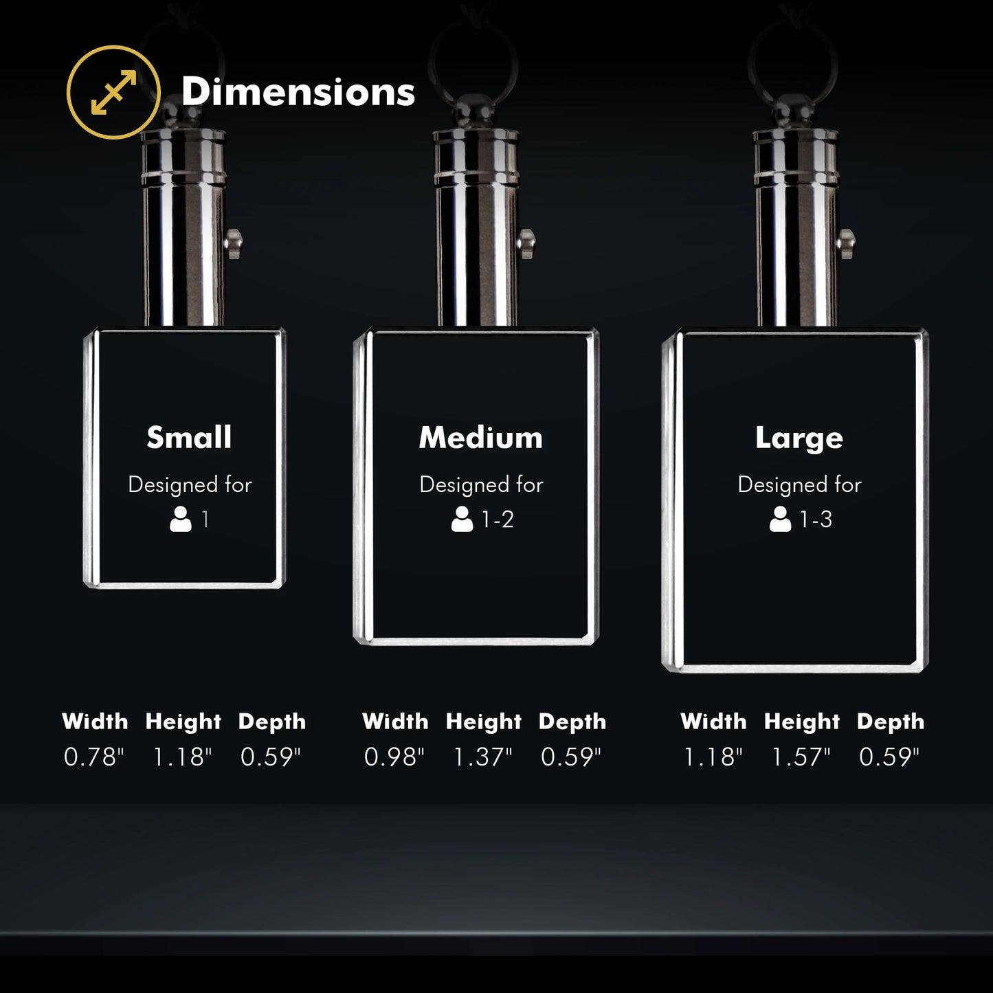 Rectangle Photo Keychain Size Chart