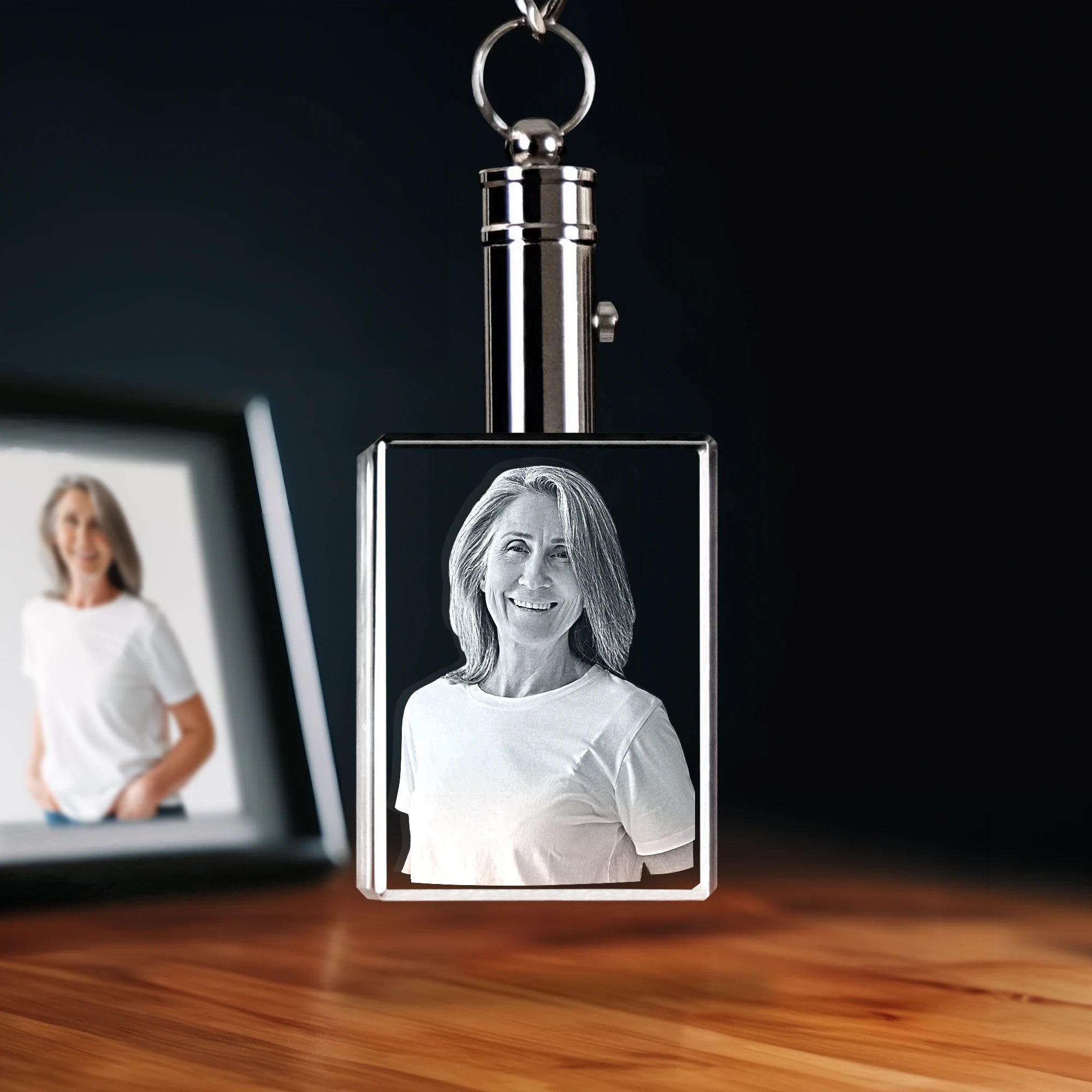 2D Crystal Photo Keychain - Rectangle - Beyond Memories - 20457043