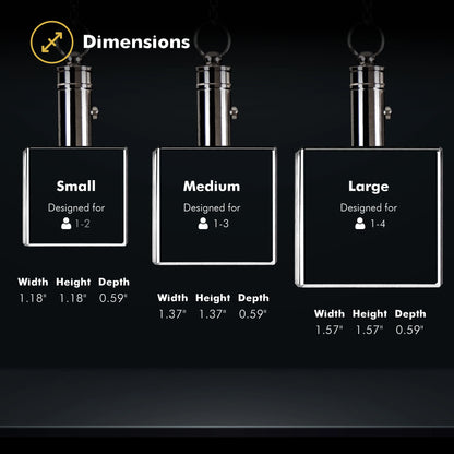 Square Photo Keychain Size Chart