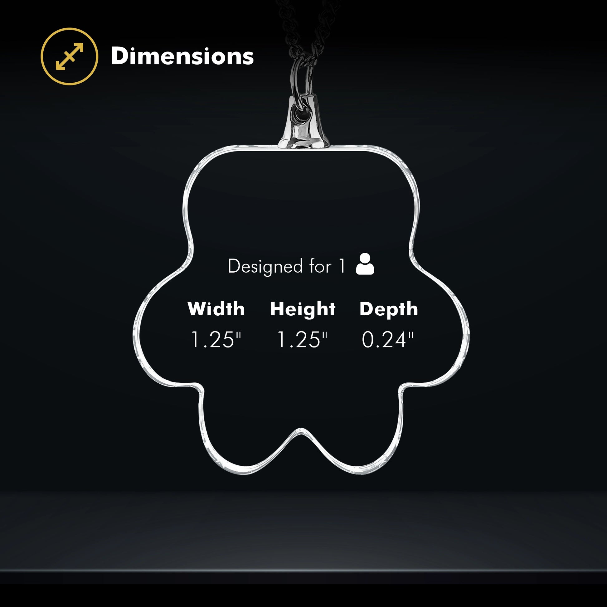 2D Crystal Photo Necklace - Paw - Beyond Memories