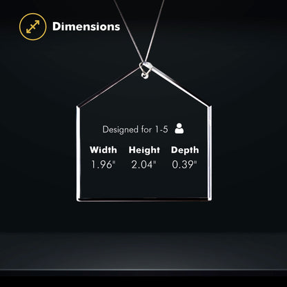 Crystal Ornament - House - Size