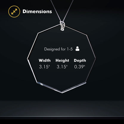 Crystal Ornament - Octagon - Size Chart