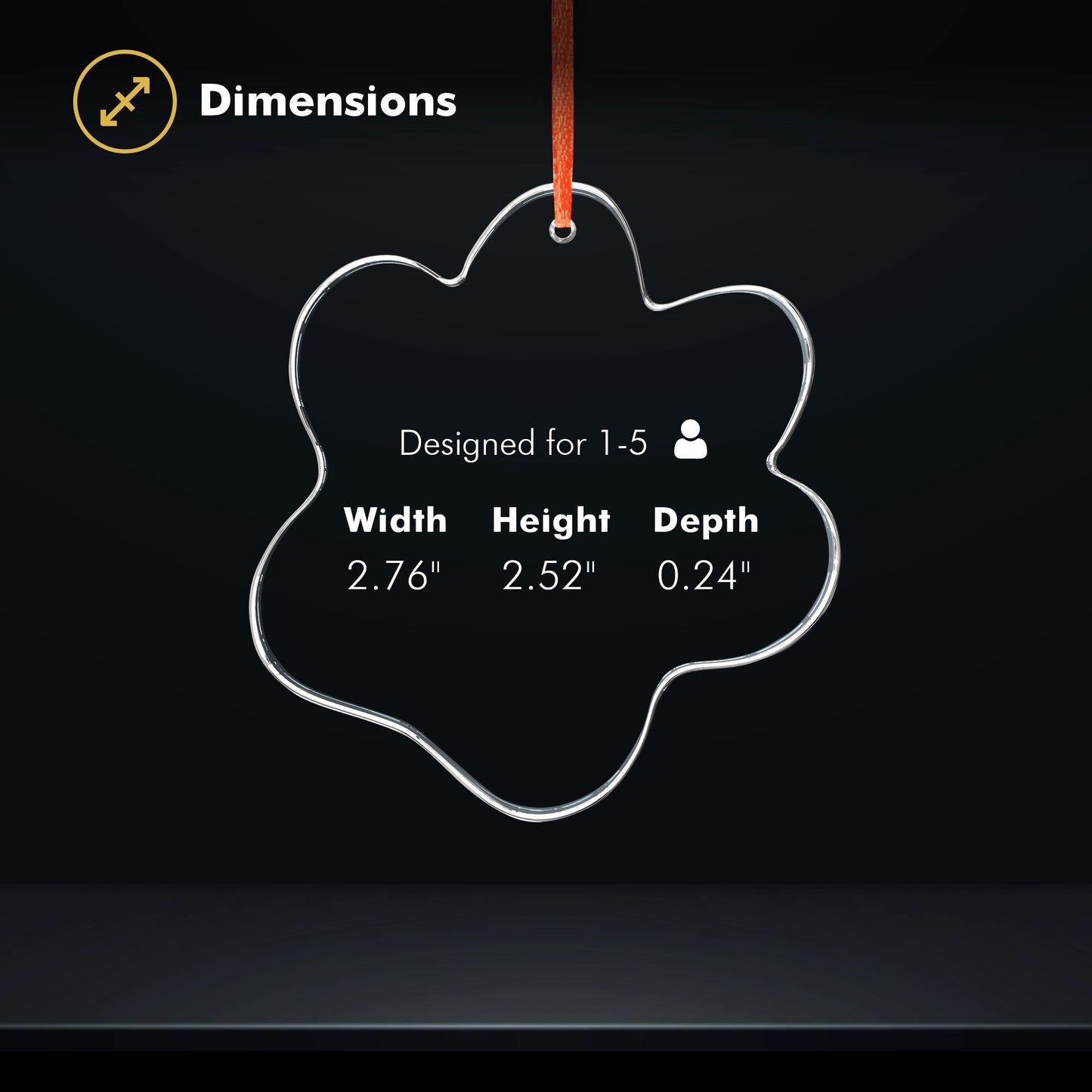 2D Crystal Ornament - Paw - Beyond Memories - 26365209