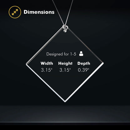 Crystal Ornament - Diamond - Size Chart