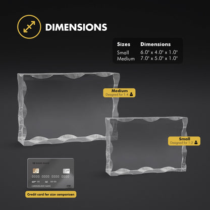 Crystal Award Plaque - Small - Medium