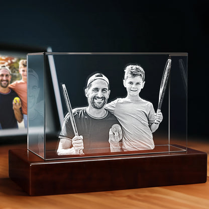 3D Crystal Engraving for Dad - Rectangle - Beyond Memories - 29516492
