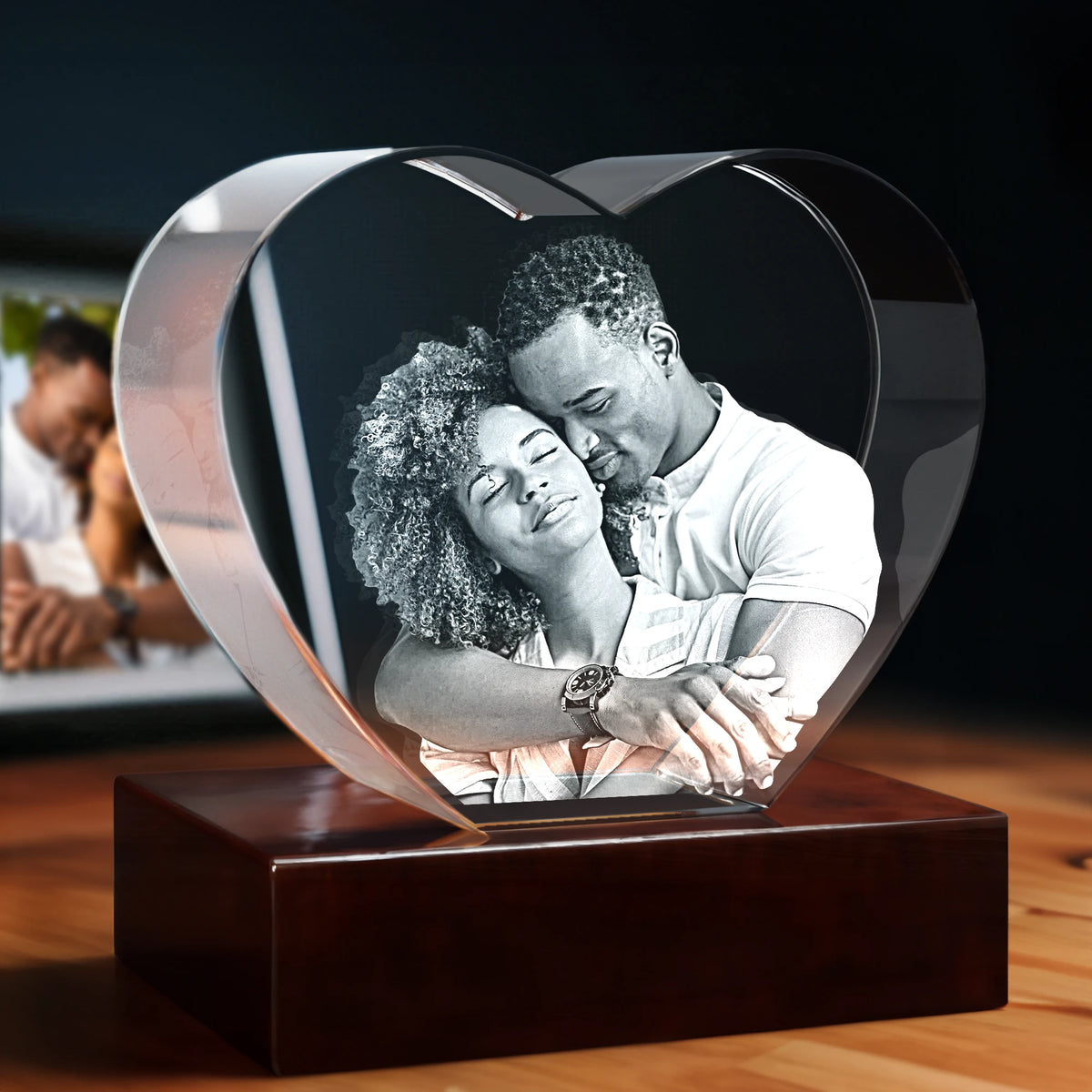 3D Engraving Crystal Valentine&#39;s Day - Heart - Beyond Memories - 62219892