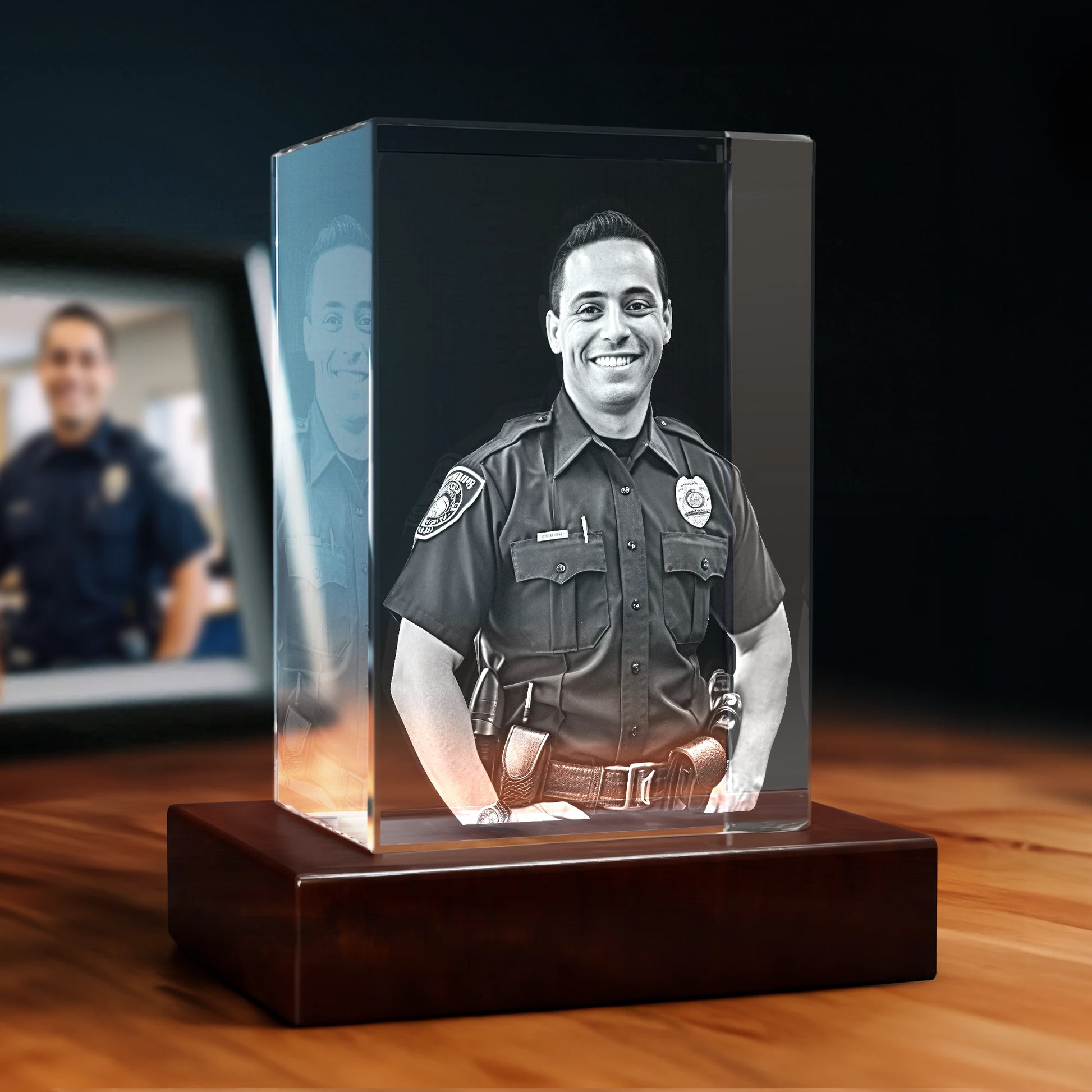 3D Law Enforcement Crystal - Rectangle - Beyond Memories - 2412691