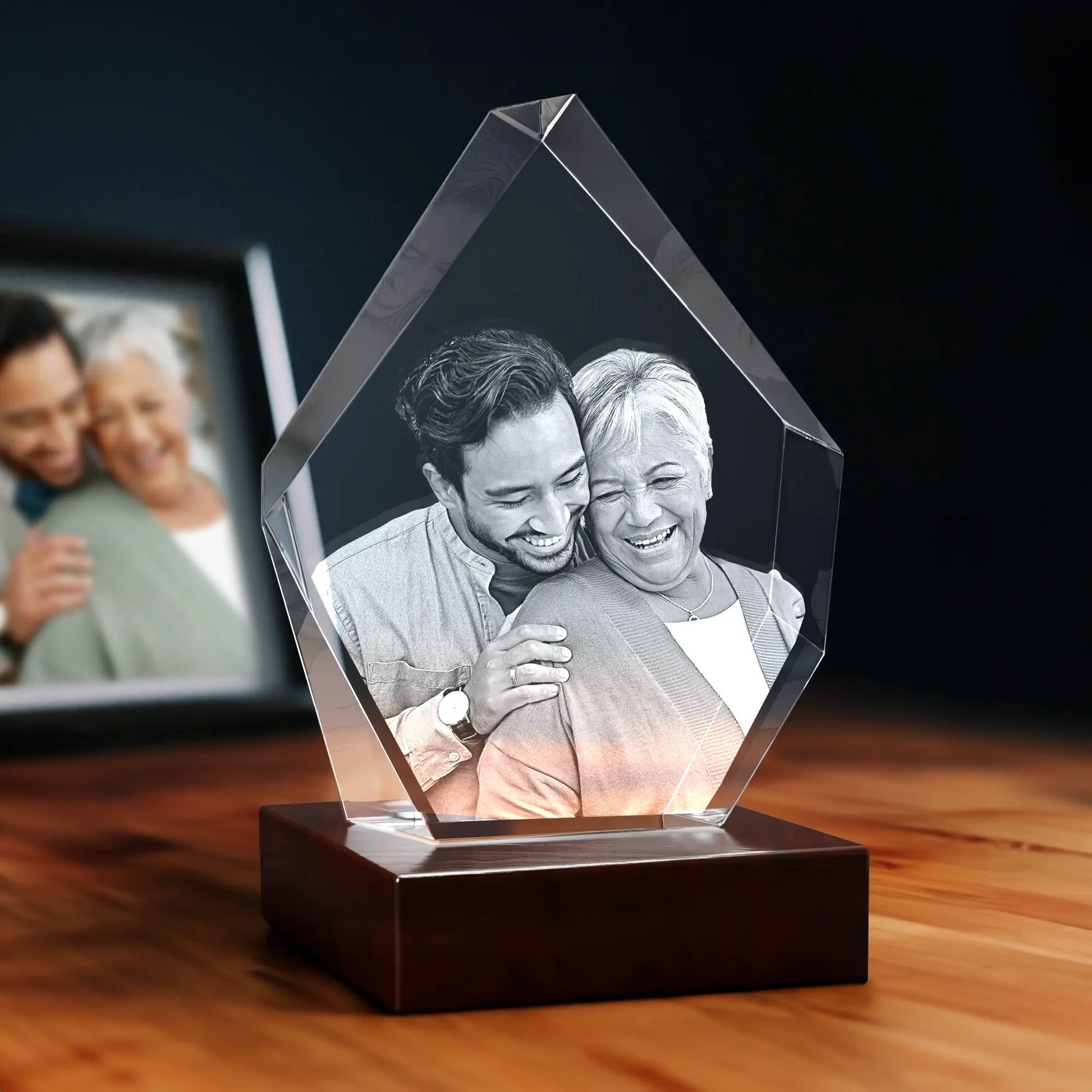 3D Engraving Crystal for Mom - Prestige Hexagon - Beyond Memories - 59371814