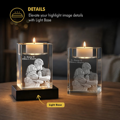 3D Memory Crystal™ - Tabletop - Candle Holder - Beyond Memories