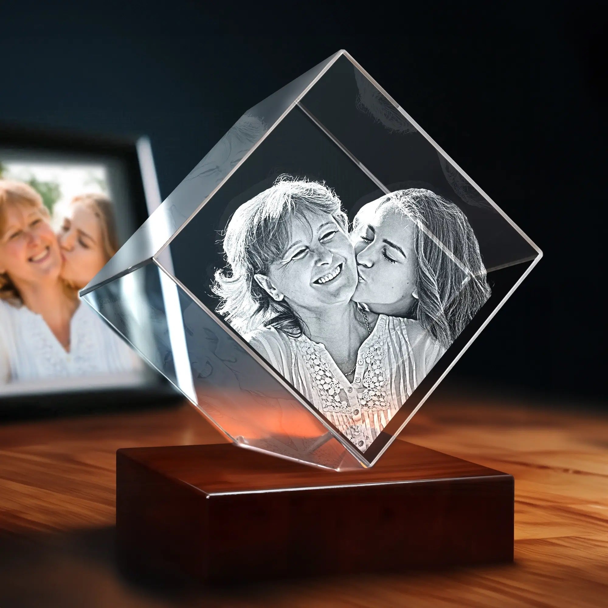 3D Crystal Engraving for Mom - Diamond - Beyond Memories - 9162119