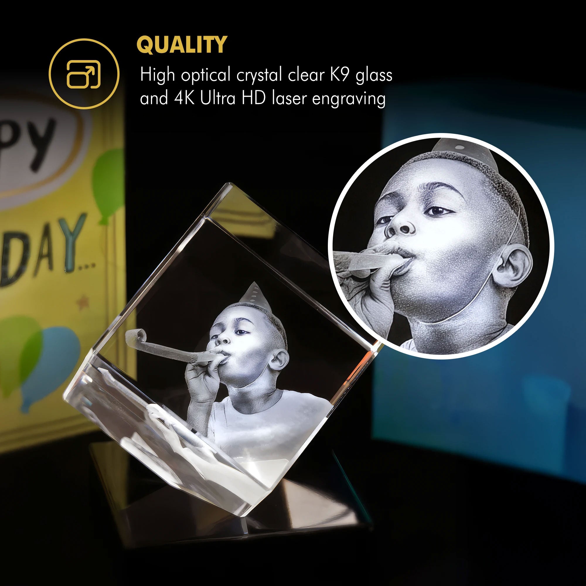 3D Crystal Engraving for Mom - Diamond - Beyond Memories - 34740822