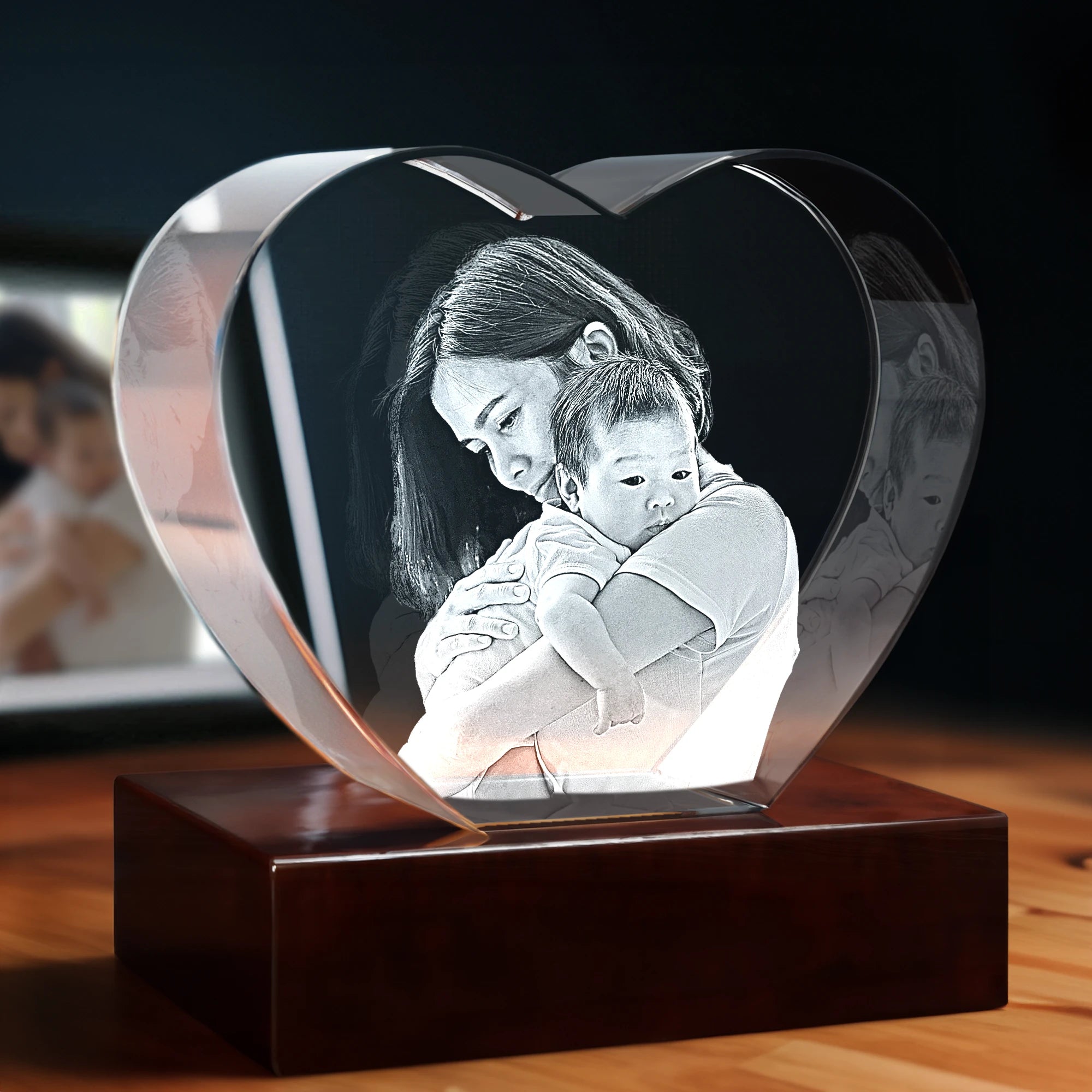 Mom's Crystal - 3D Heart