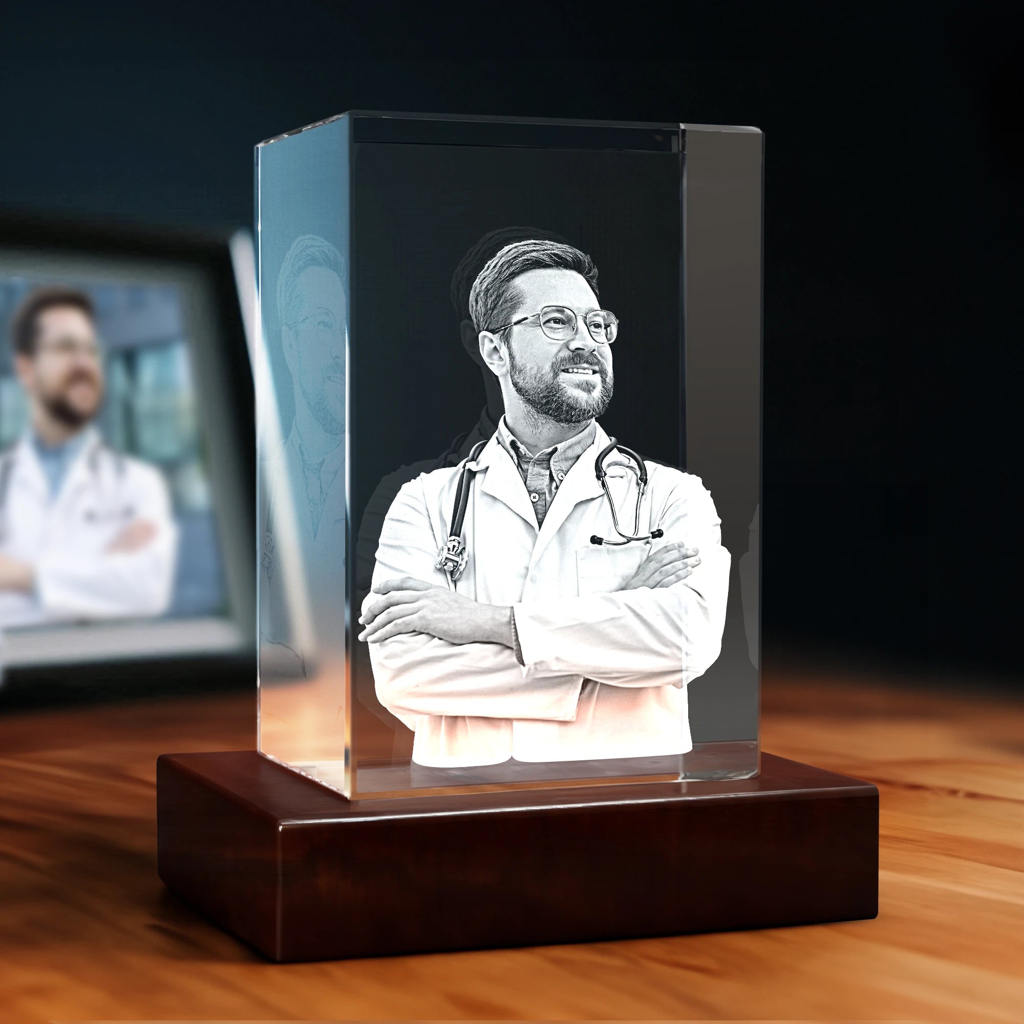 3D Medical Engraving Crystal - Rectangle - Beyond Memories - 4894293