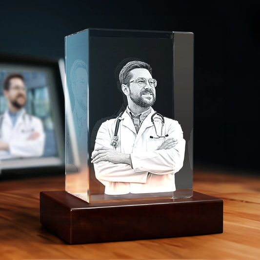 3D Medical Engraving Crystal - Rectangle - Beyond Memories - 4894293