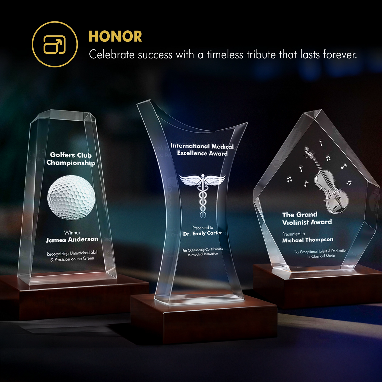 2D Crystal Award - Signature Plaque - Beyond Memories - 65253603