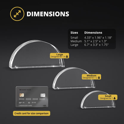 Crescent Crystal Engraving - 3D Arc - Size Chart