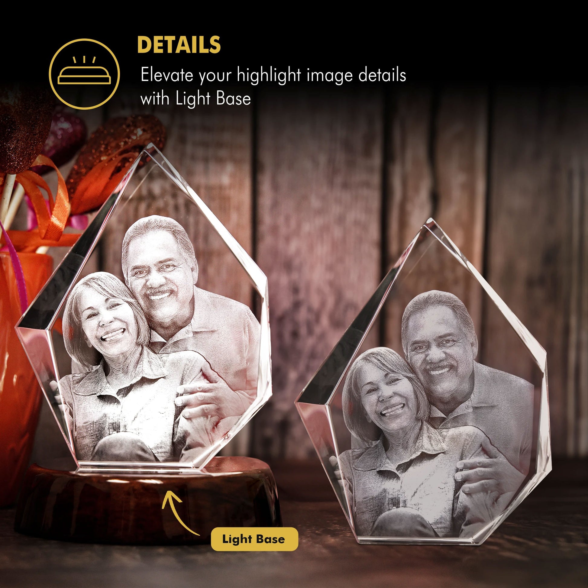Beyond Memories - High Optical Crystal Clear K9 Glass and 4K Ultra HD Laser Engraving