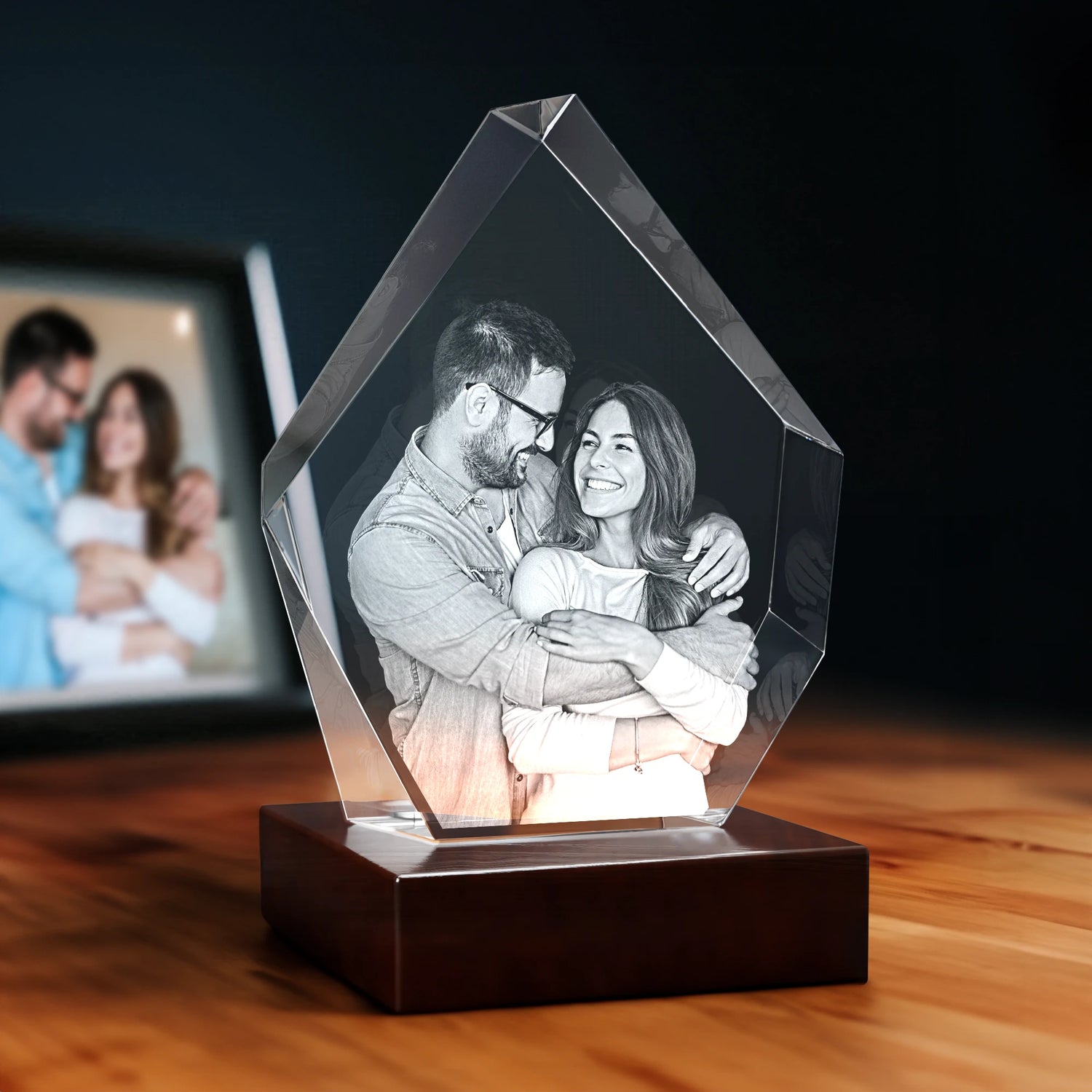 3D Engraving Crystal - Prestige Hexagon - Beyond Memories - 8021228