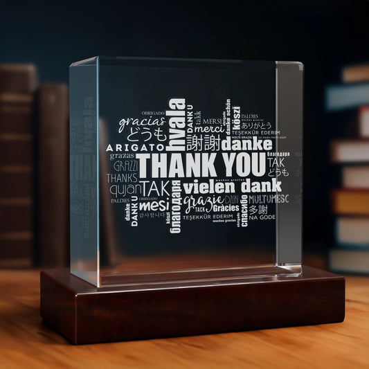 3D Crystal Award - Square