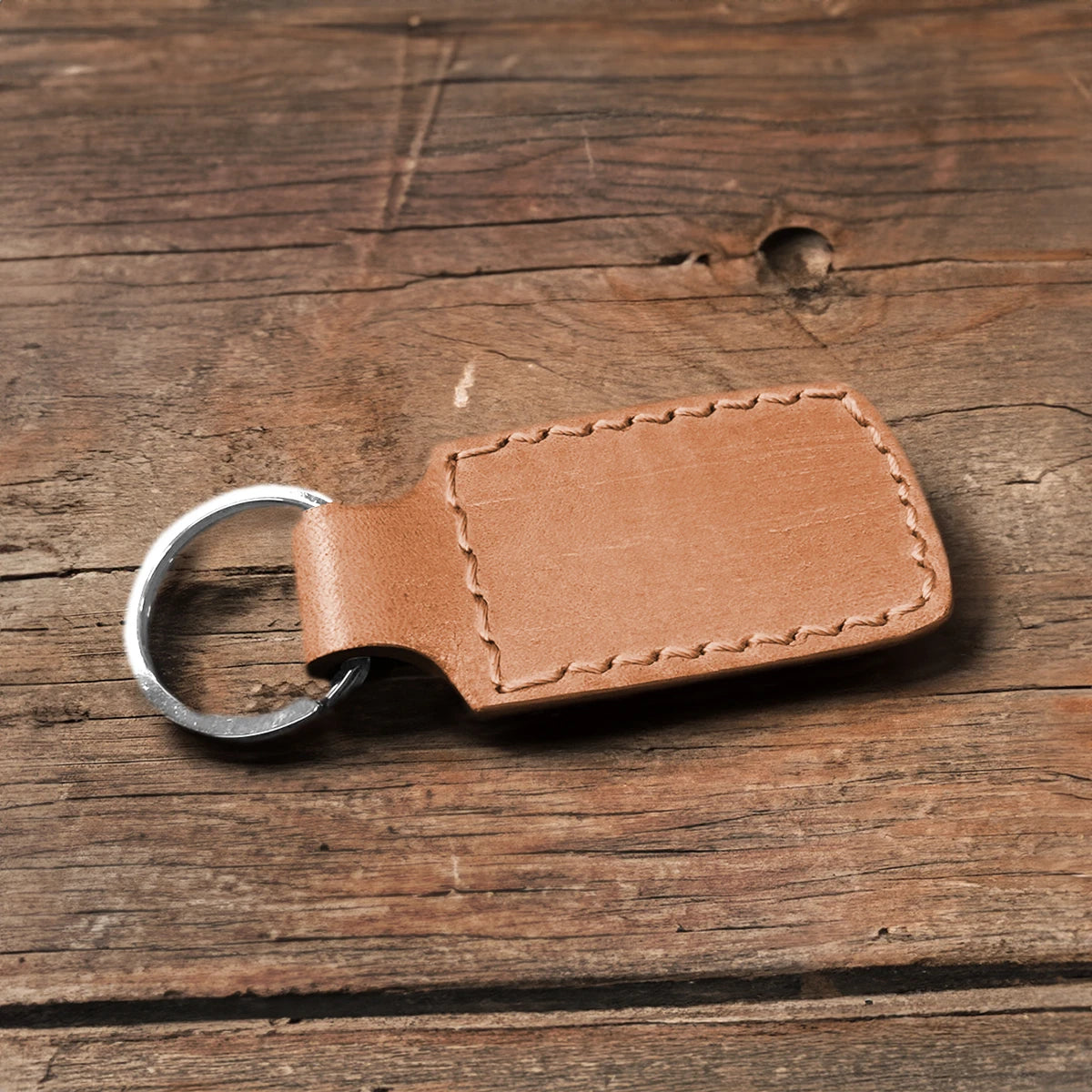 Leather Keychain - Natural