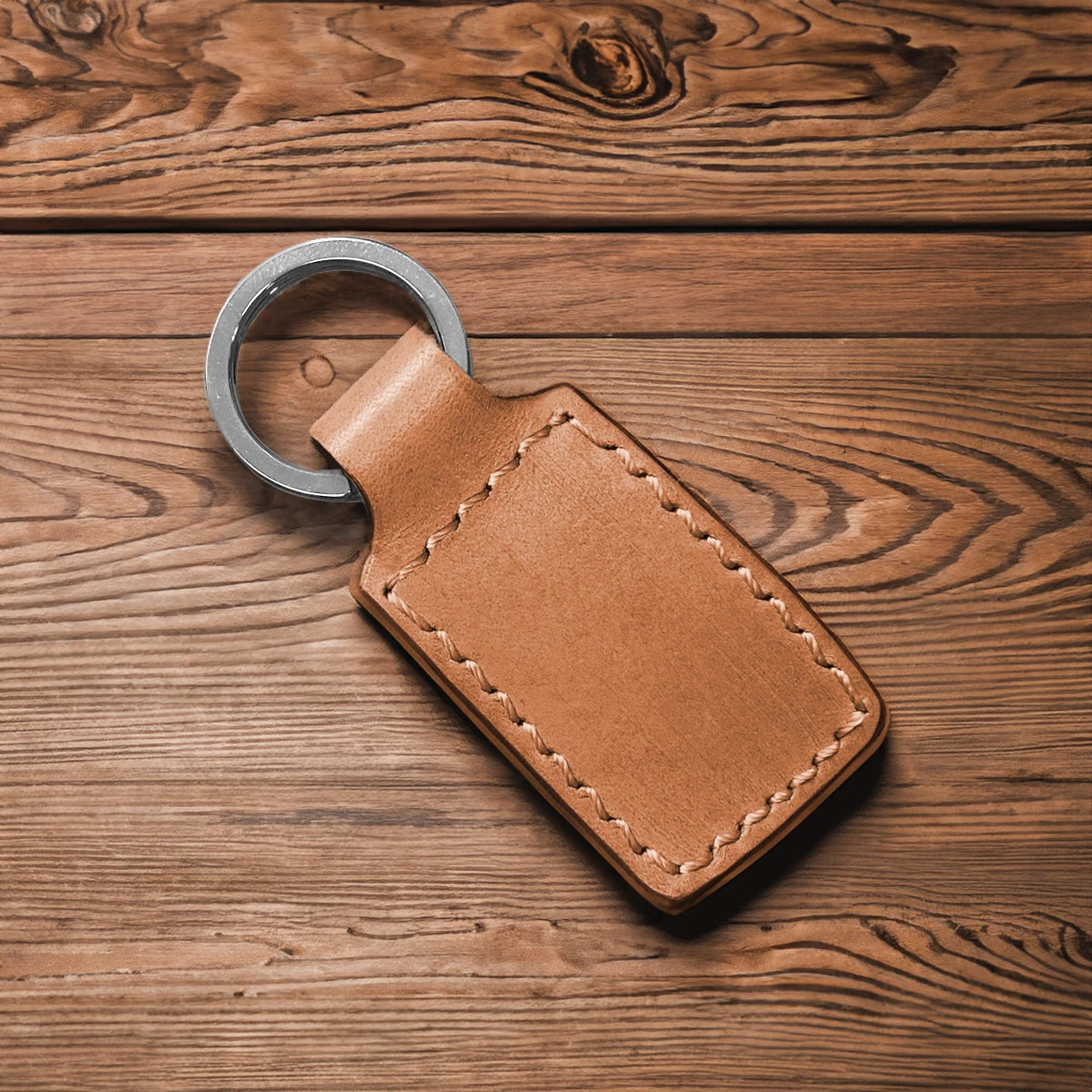 Leather Keychain - Natural