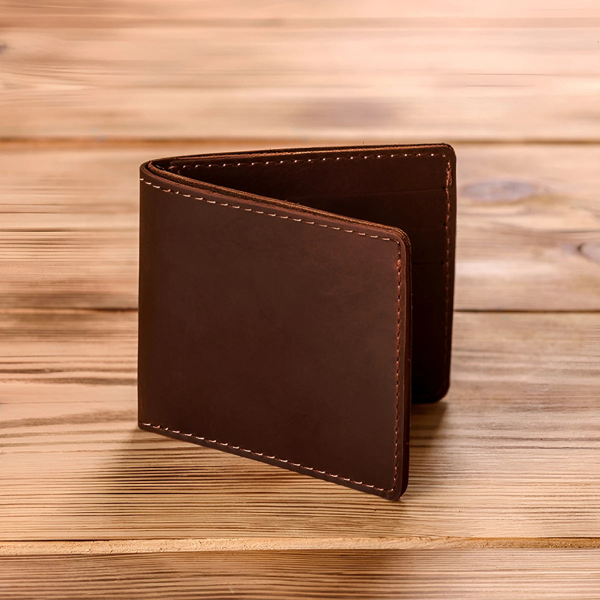 Leather Wallet - Cognac